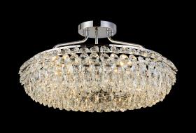 Coniston Polished Chrome Crystal Ceiling Lights Diyas Semi Flush Fittings